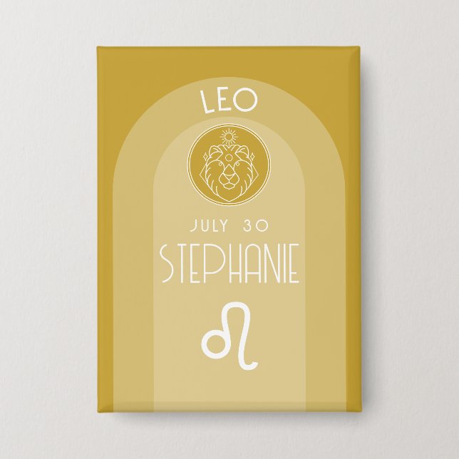 Leo Custom Birthday Zodiac - Modern Design (Front)