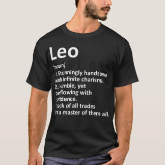 LEO Definition Personalised Name Funny Birthday Gi T-Shirt