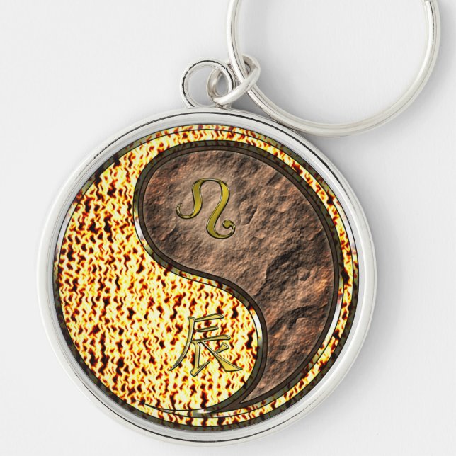 Leo & Earth Dragon Key Ring (Front)
