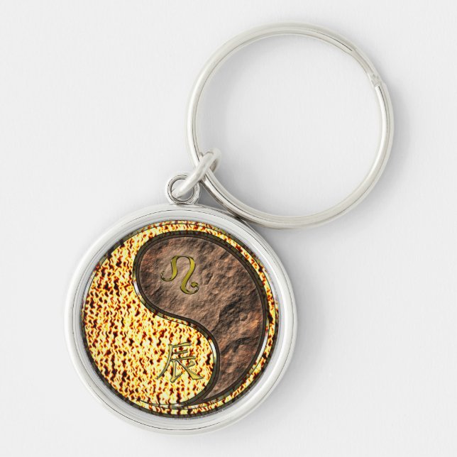 Leo & Earth Dragon Key Ring (Front)