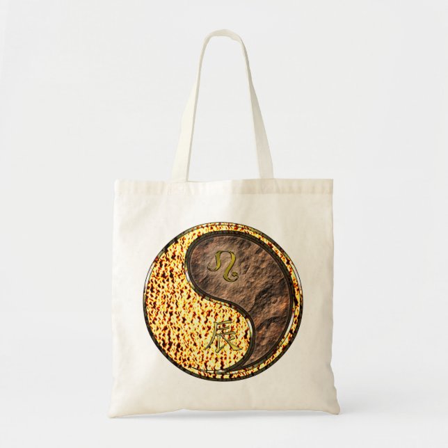 Leo & Earth Dragon Tote Bag (Front)
