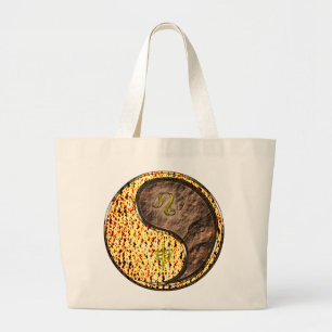 Leo & Earth Monkey Large Tote Bag