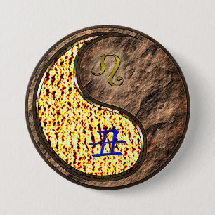 Leo & Earth Ox 7.5 Cm Round Badge