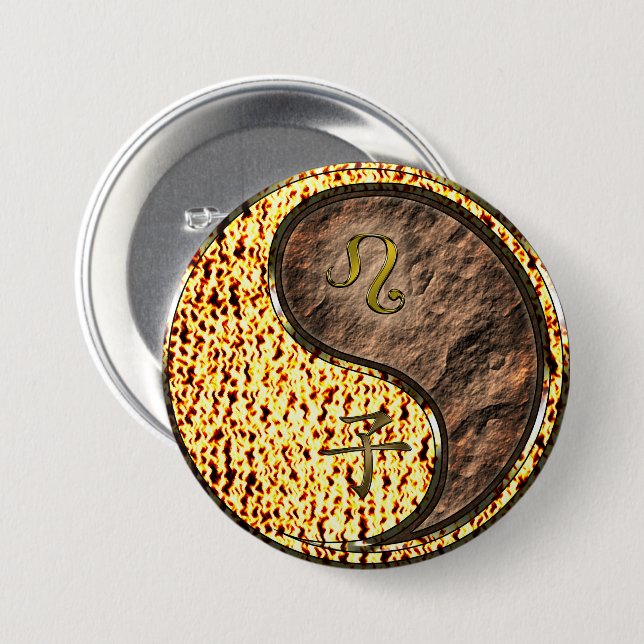 Leo & Earth Rat 7.5 Cm Round Badge (Front & Back)