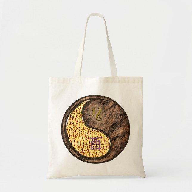 Leo & Earth Rooster Tote Bag (Front)