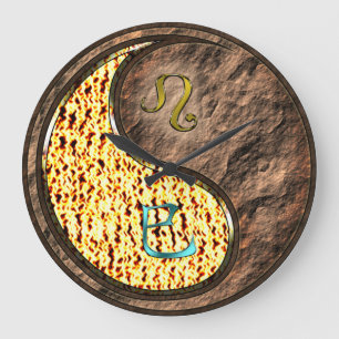 Leo & Earth Snake Large Clock