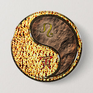 Leo & Earth Tiger 7.5 Cm Round Badge