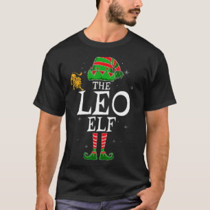Leo Elf Group Matching Family Christmas Funny Zodi T-Shirt