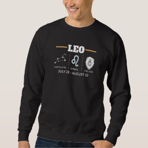 Leo Facts Birthday Classic Zodiac Sign Lion Astrol Sweatshirt