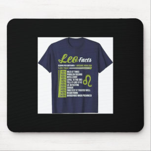 Leo Facts Traits Horoscope Zodiac Astrological Mouse Pad