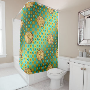Leo & Fire Dog Shower Curtain