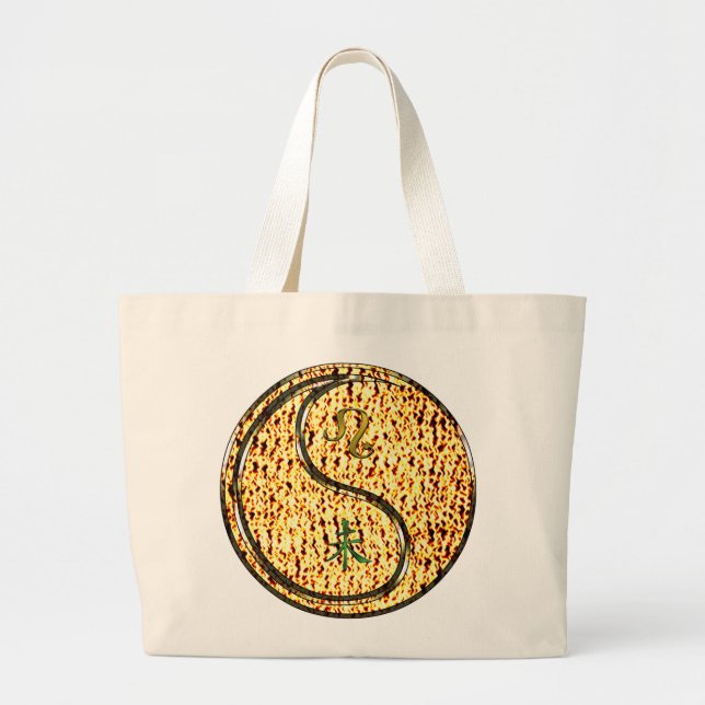 Leo & Fire Goat Large Tote Bag (Front)
