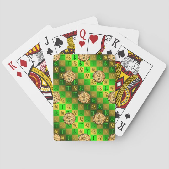 Leo & Fire Goat Playing Cards (Back)