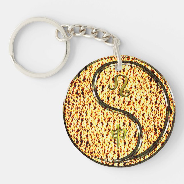 Leo & Fire Monkey Key Ring (Front)