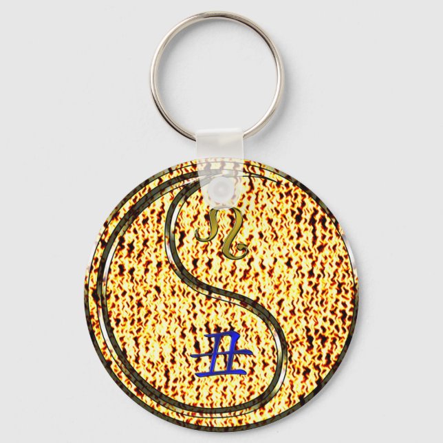 Leo & Fire Ox Key Ring (Front)