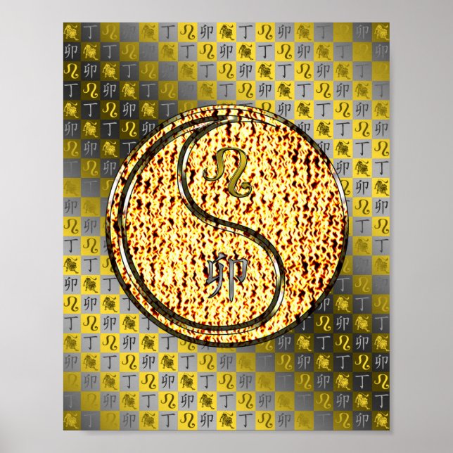 Leo & Fire Rabbit Poster (Front)