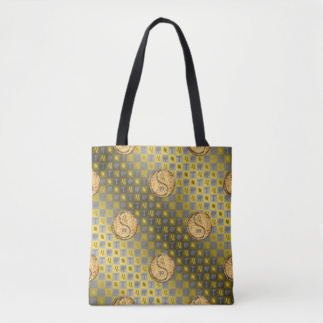 Leo & Fire Rabbit Tote Bag (Front)
