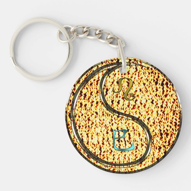 Leo & Fire Snake Key Ring (Front)