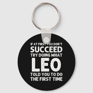 Leo Gift Name Personalised Birthday Funny Christma Key Ring