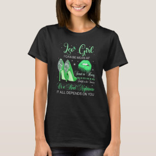 Leo Girl Birthday High Heels Dripping Lips Butterf T-Shirt