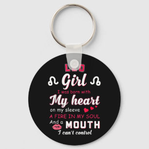 Leo Girl Funny Quote With Zodiac Sign Birthday Key Ring