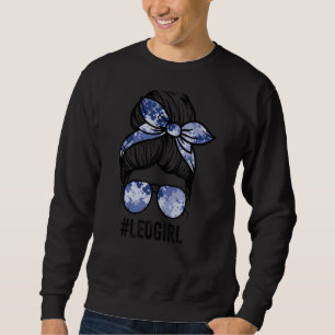 Leo Girl  Leo Zodiac Signs Messy Bun Astrology Bir Sweatshirt