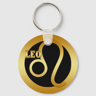LEO GOLD ZODIAC SIGN KEY RING