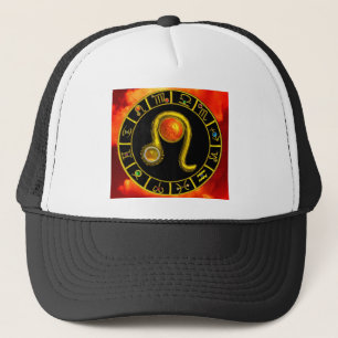LEO , Golden ,Zodoac Birthday Jewel Trucker Hat