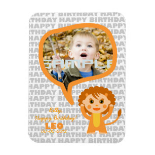 Leo Happy Birthday Keepsake for kids Magnet