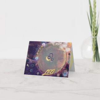 Leo Horoscope Birthday Card