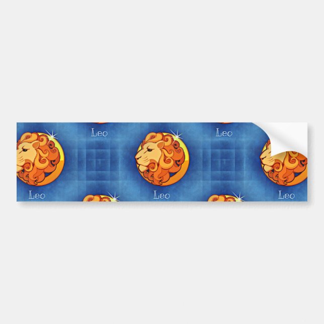 leo horoscope bumper sticker (Front)