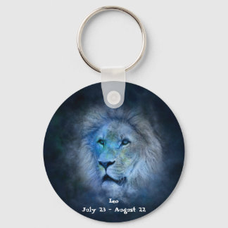 Leo Horoscope Button Keychain