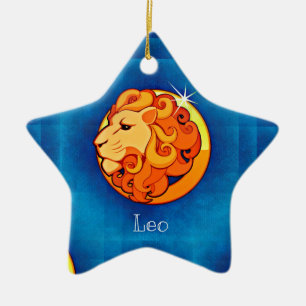 leo horoscope ceramic ornament