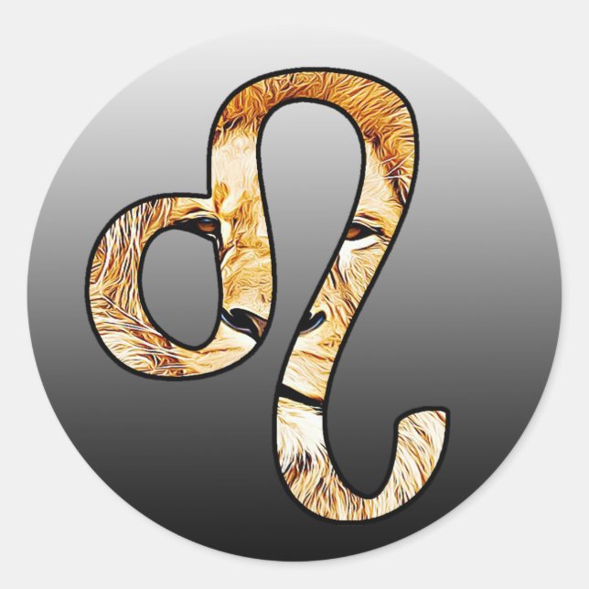 Leo Horoscope Sign Lion Stickers (Front)
