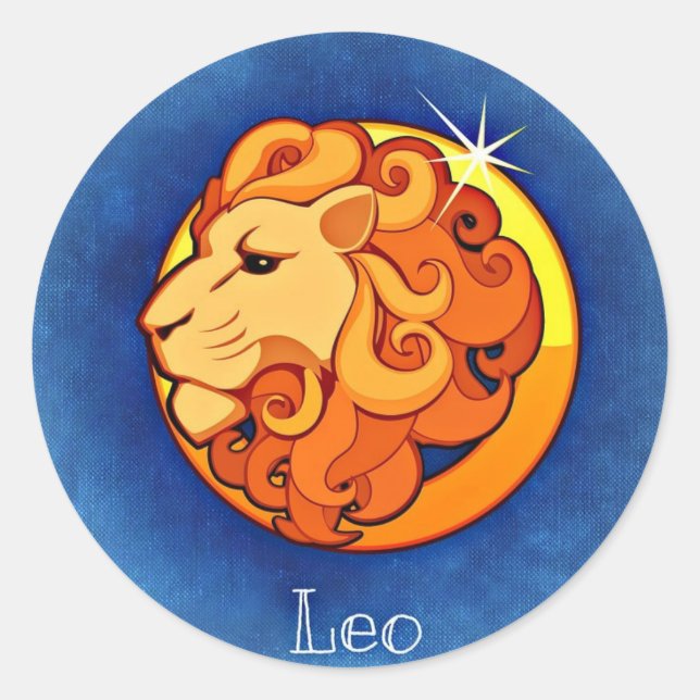 Leo Horoscope Sign Lion Symbol Astrology Sticker (Front)