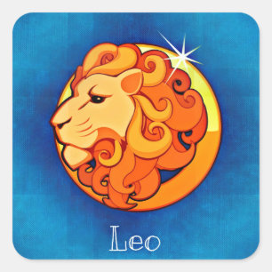 leo horoscope square sticker