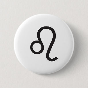 LEO, HOROSCOPE SYMBOL 6 CM ROUND BADGE