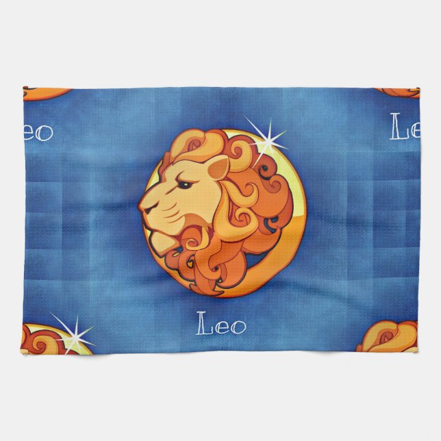 leo horoscope tea towel (Horizontal)