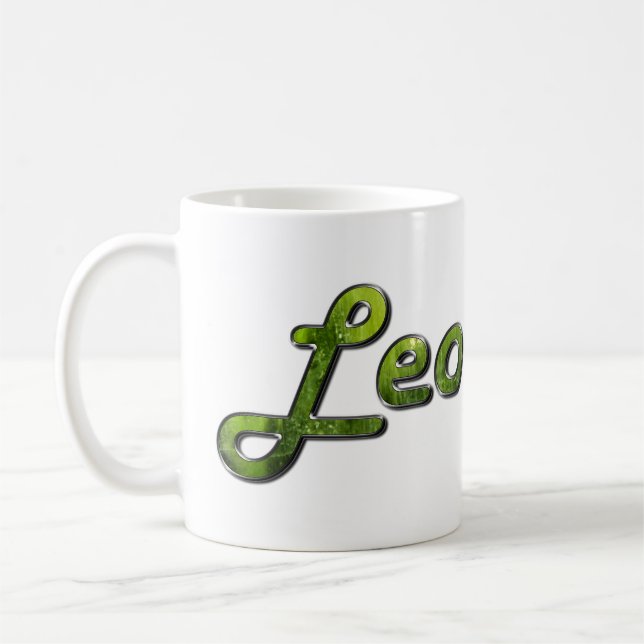 Leo in Peridot Gemstone Coffee Mug (Left)