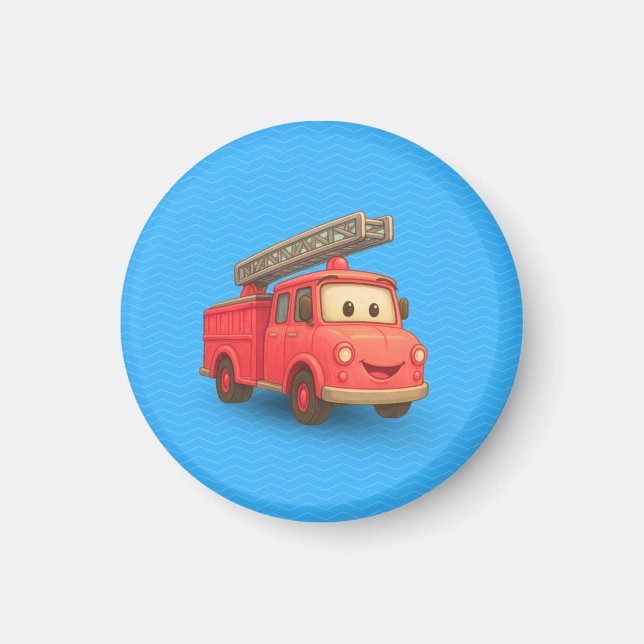 Leo & Juju Fire Truck Magnet (Front)
