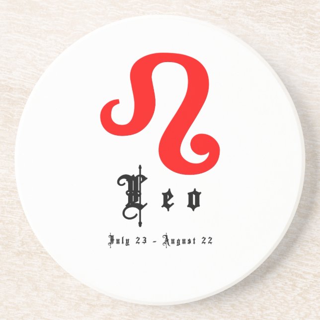 Leo, July 23 - August 22 Coaster (Front)