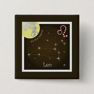 Leo July 23 to August 22 15 Cm Square Badge