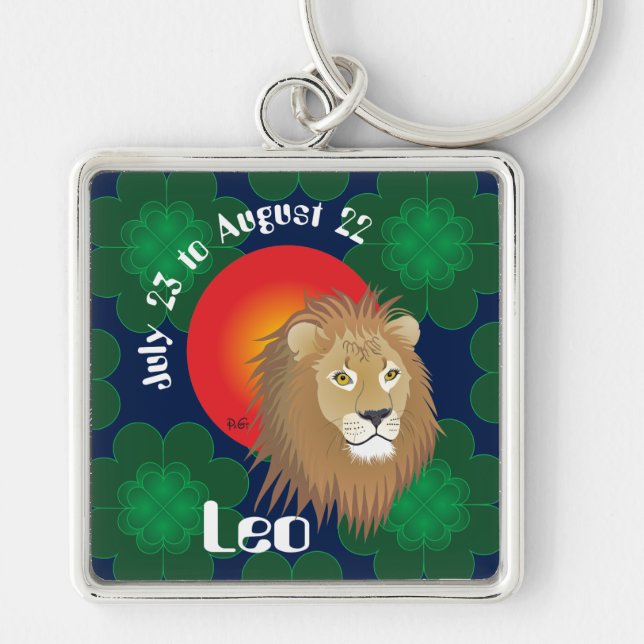 Leo July 23 to August 22 Keychains (Front)