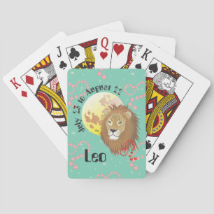 Leo July 23 to August 22 playing cards