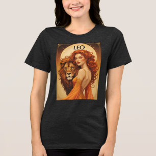 Leo July August Birthday Lion  Tri-Blend Shirt