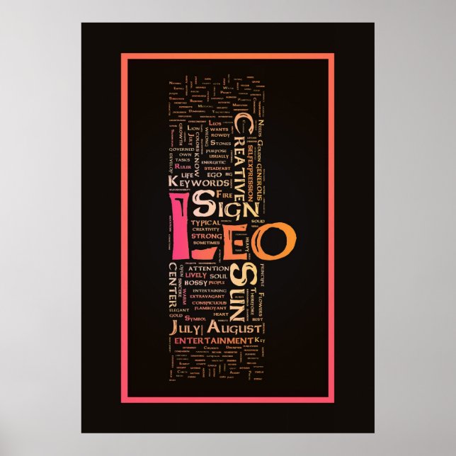 Leo Key Words Poster (Front)