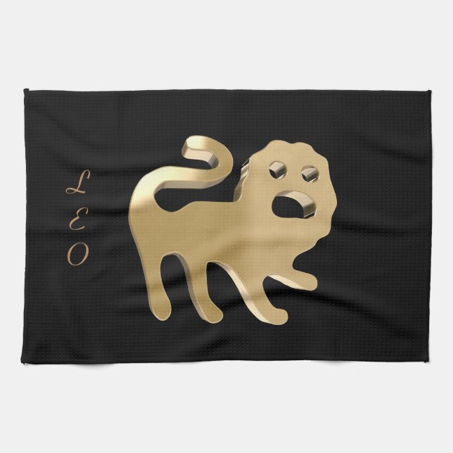 Leo, Leone Tea Towel (Horizontal)