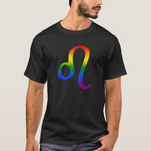 Leo Lgbt Zodiac Sign Lgbt Rainbow Pride Gay T-Shirt