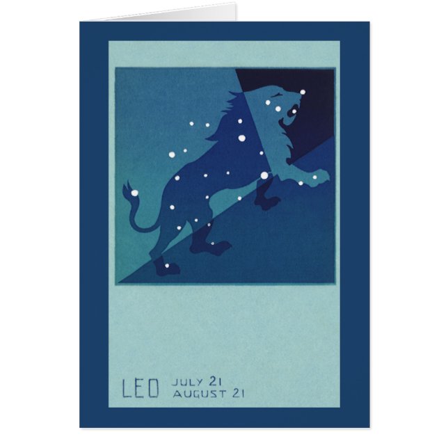 Leo Lion Constellation Vintage Zodiac Astrology (Front)