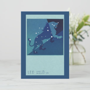 Leo Lion Constellation Vintage Zodiac Astrology